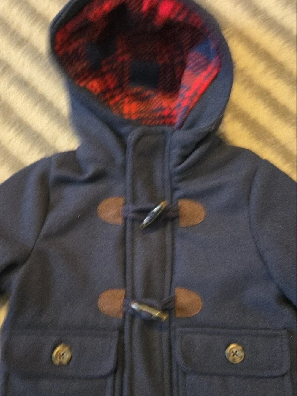 Carter's Classic Toddler Hooded Peacoat Jacket - Navy Size 12M